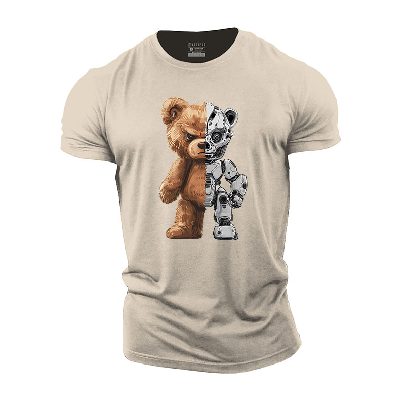 Mechanical Bear Cotton T-shirt – Bluvap