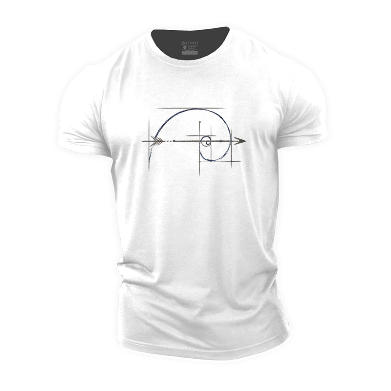 Fibonacci Sequence Arrow Cotton T-Shirts