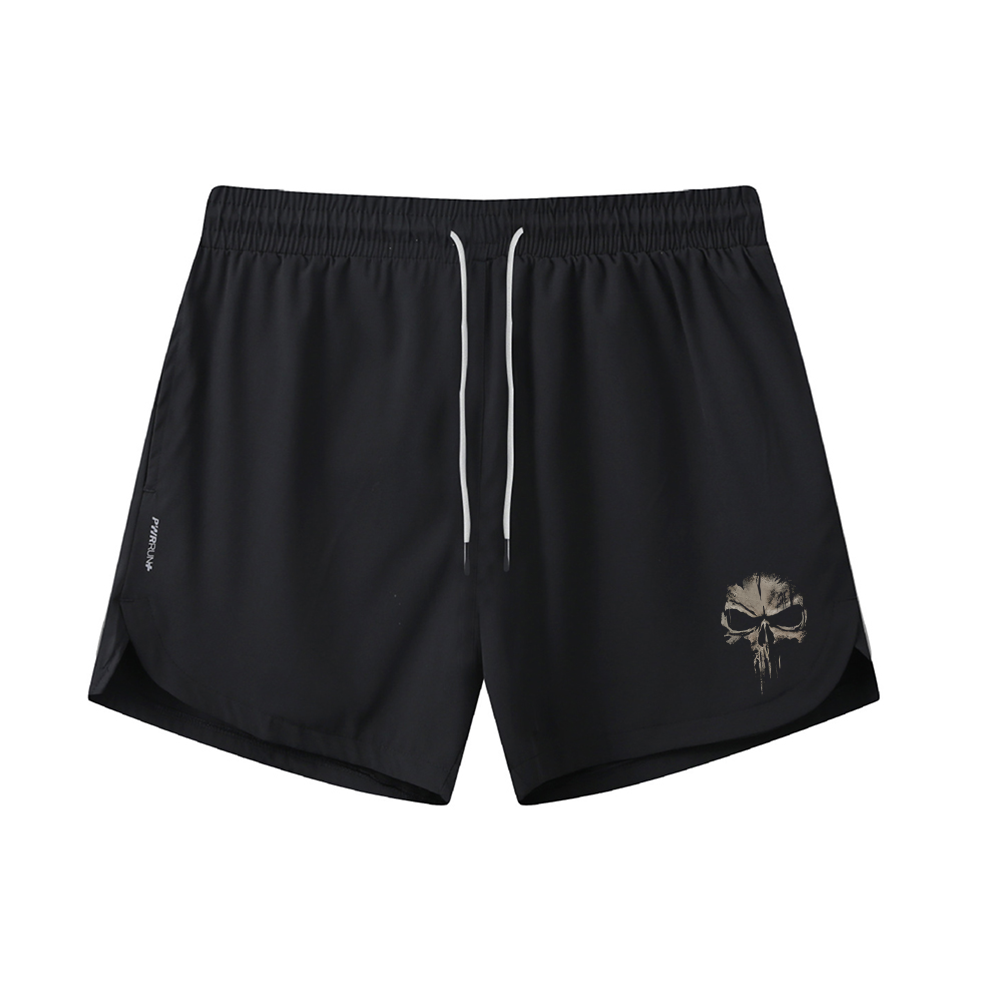 Ruin Skull Graphic Shorts