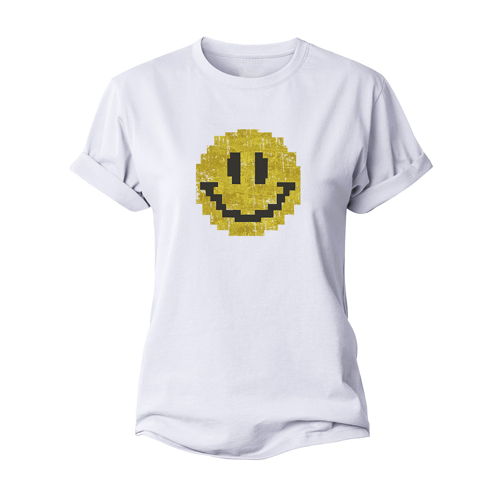 Smiley Pixel Women's Cotton T-Shirt