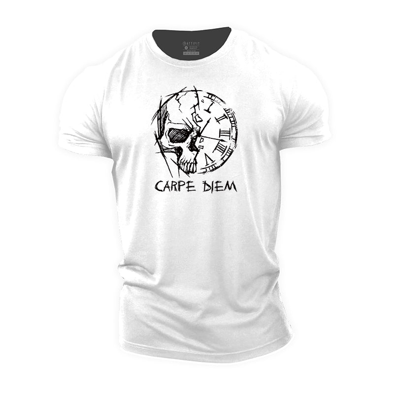 Skull Carpe Diem Cotton T-Shirt