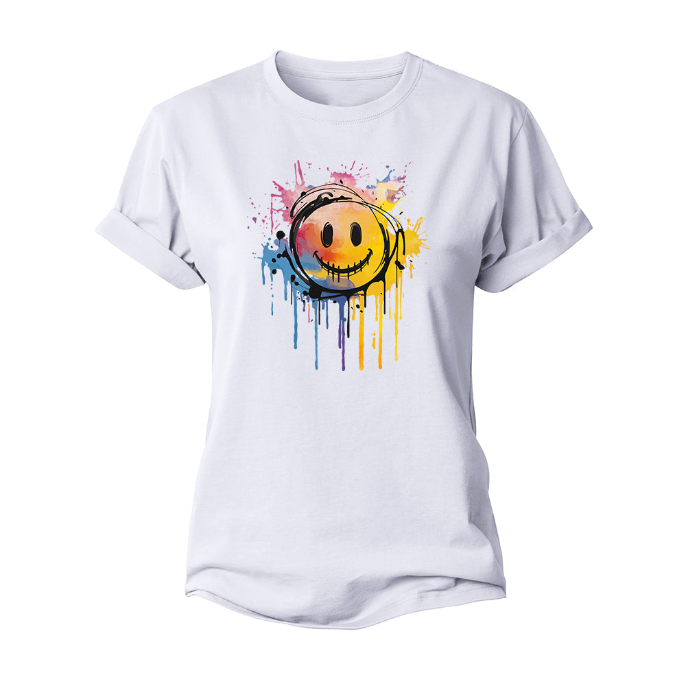 Gleeful Smiley Women's Cotton T-Shirt