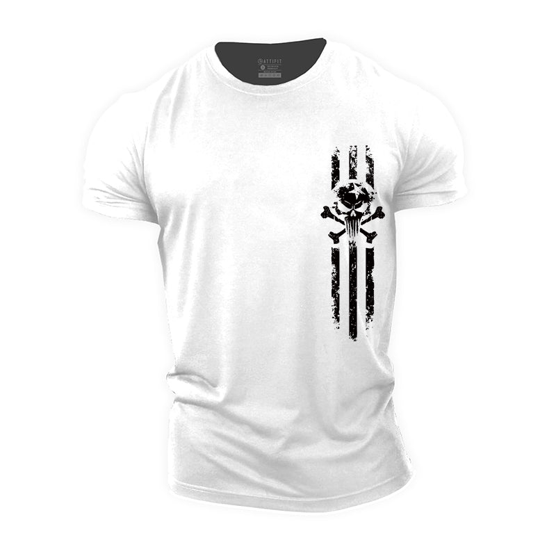 Star Skull Graphic Cotton T-Shirt