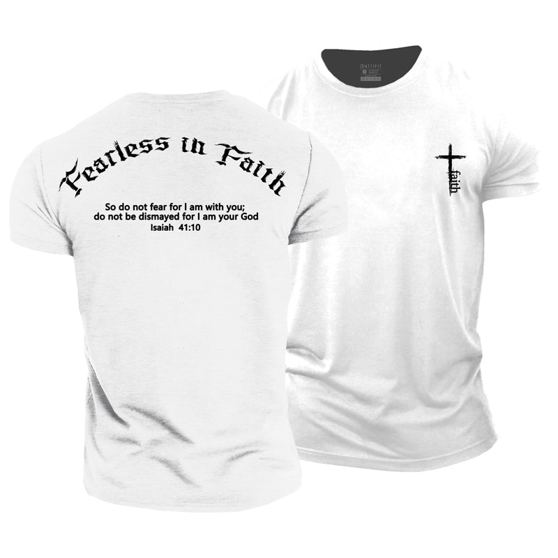 Fearless In Faith Cotton Men's T-Shirt