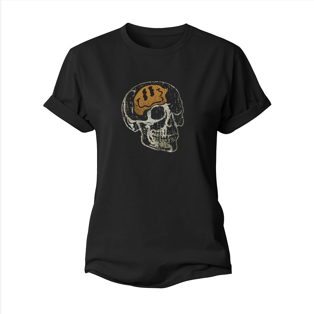 Skull Smiley Women's Cotton T-Shirt