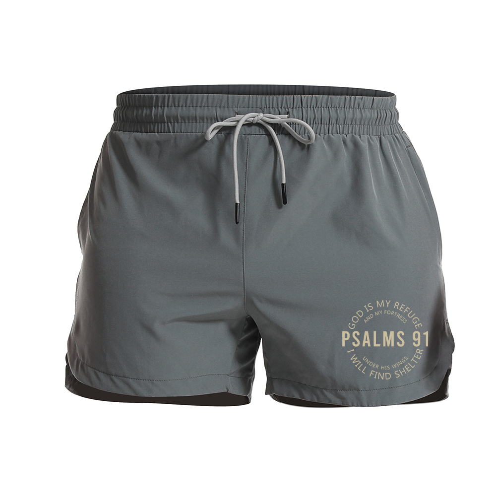 God Is My Refuge Graphic Shorts