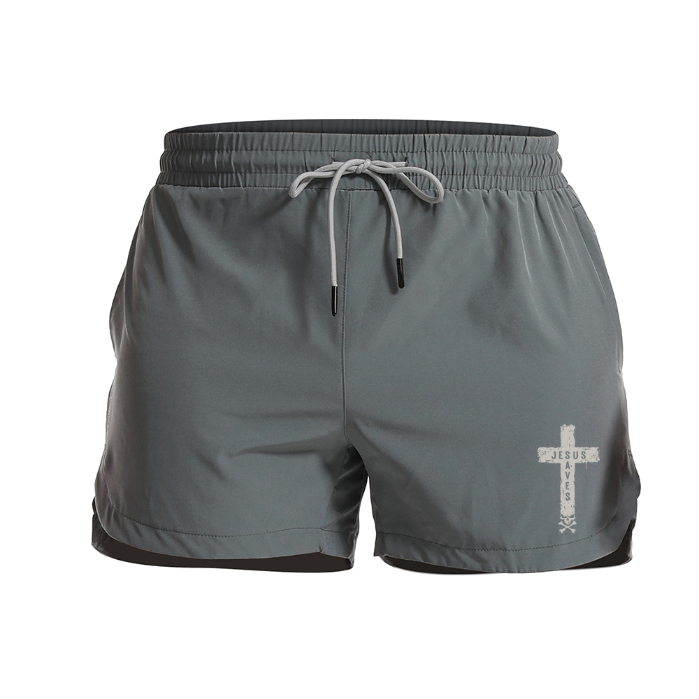 Jesus Saves Graphic Shorts