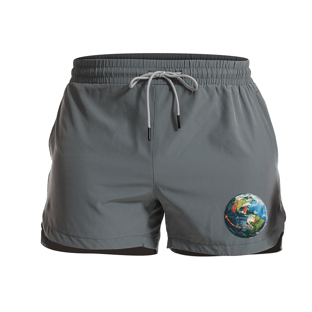 Smiling Earth Graphic Shorts