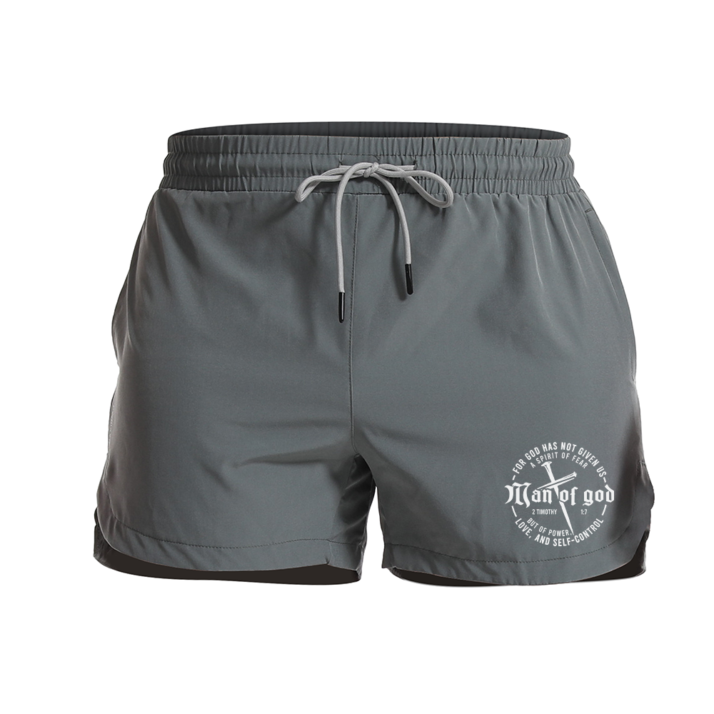 Man Of God Graphic Shorts