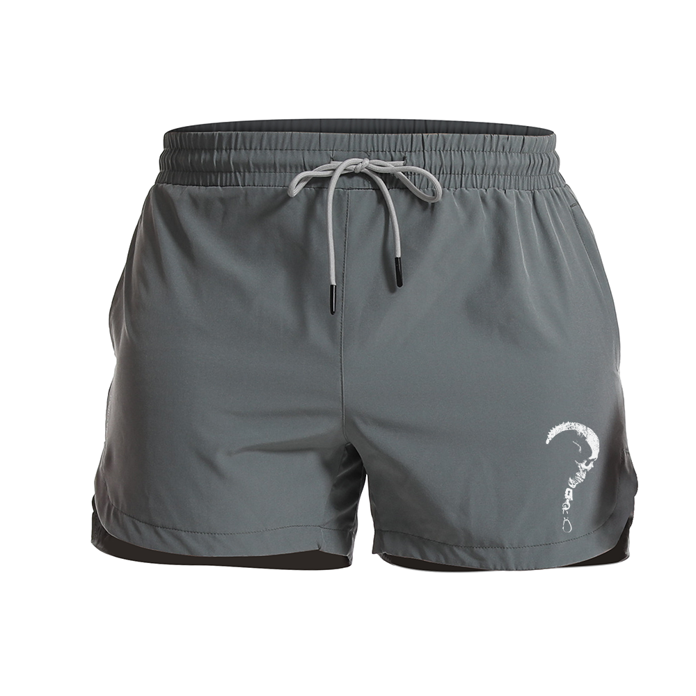 Question Mark Skull Graphic Shorts