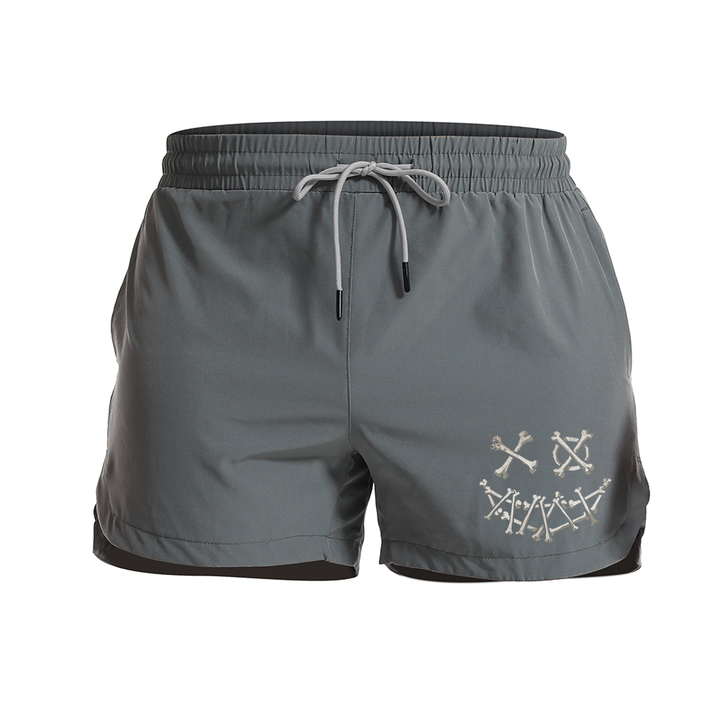 Bones Smiley Graphic Shorts