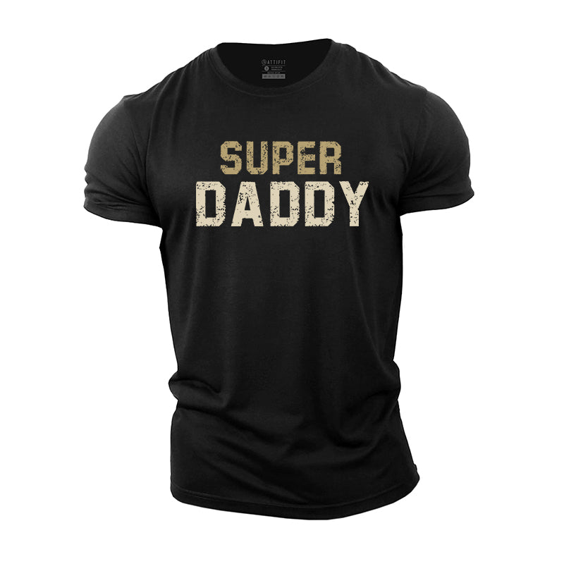 Super Daddy Graphic Cotton T-Shirts