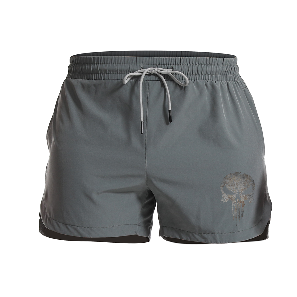 Cracked Skull Graphic Shorts