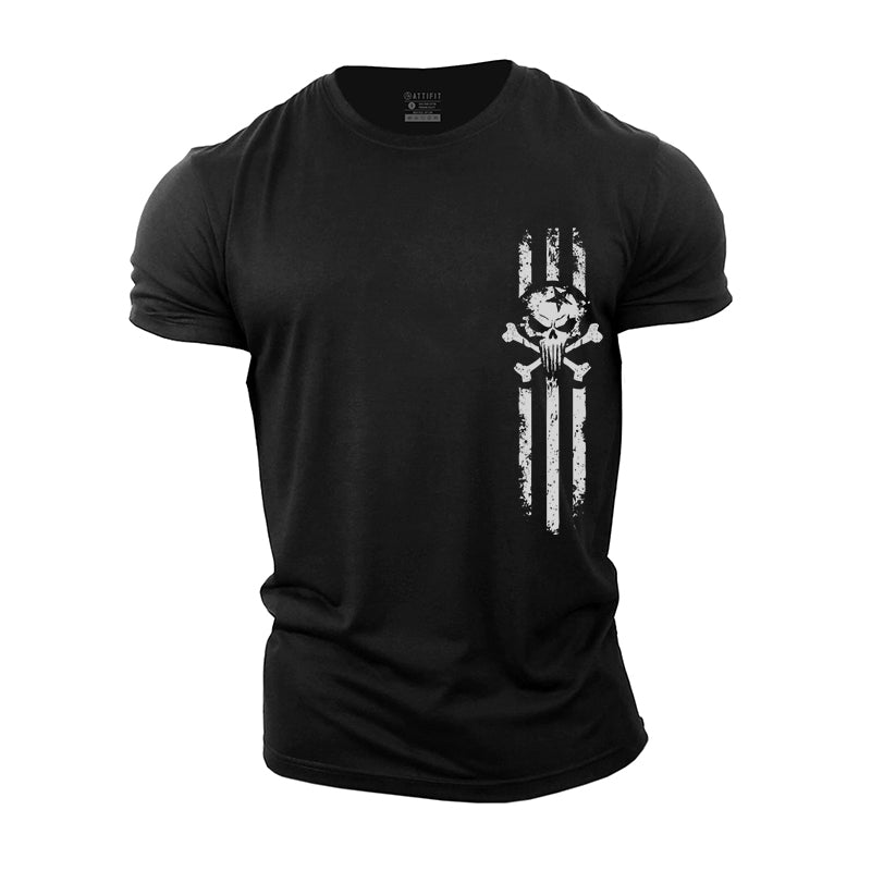 Star Skull Graphic Cotton T-Shirt