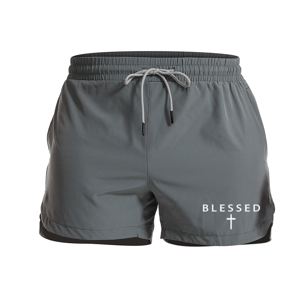 Blessed Cross Graphic Shorts