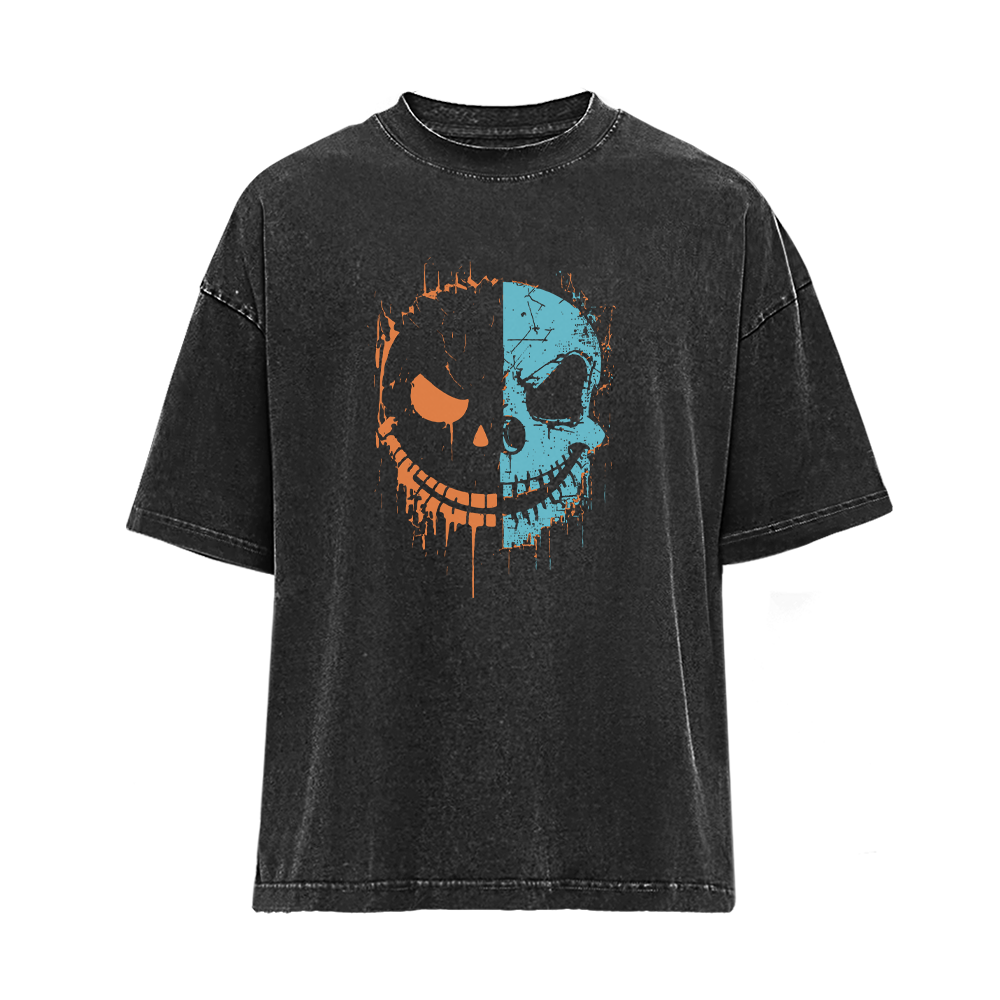 Dual Color Grimace Washed T-Shirt