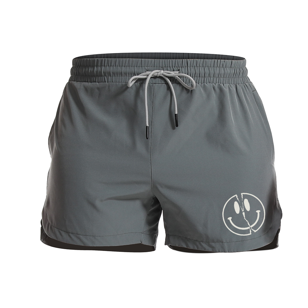 Broken Smile Graphic Shorts