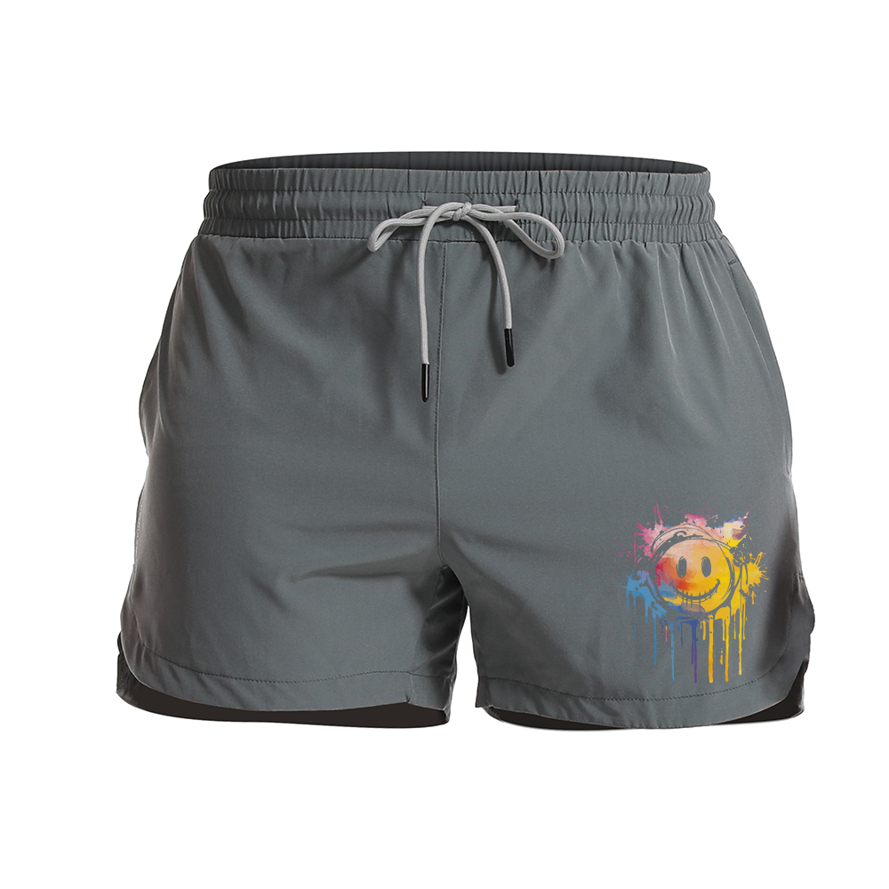 Color Dissolve Smiley Graphic Shorts