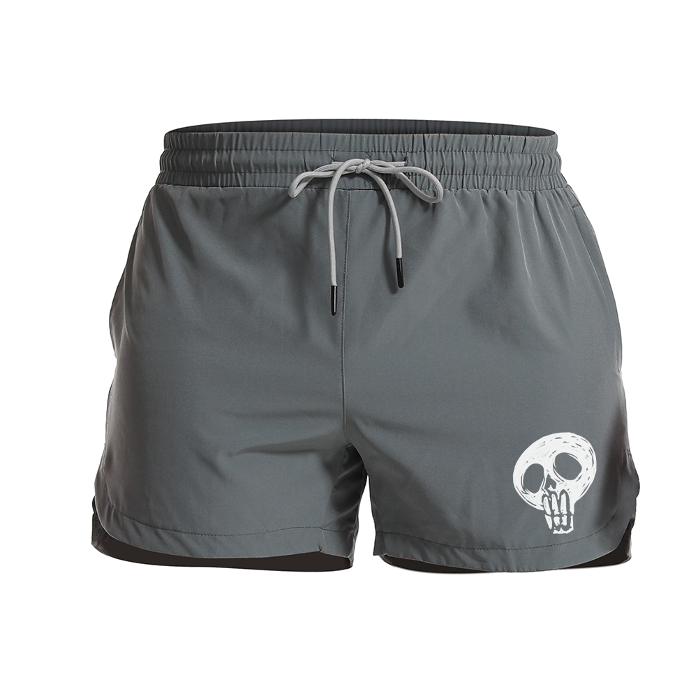 Funny Skull Graphic Shorts