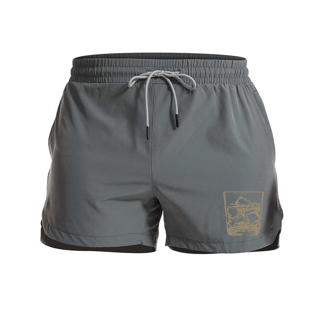 Whiskey Glasses Graphic Shorts