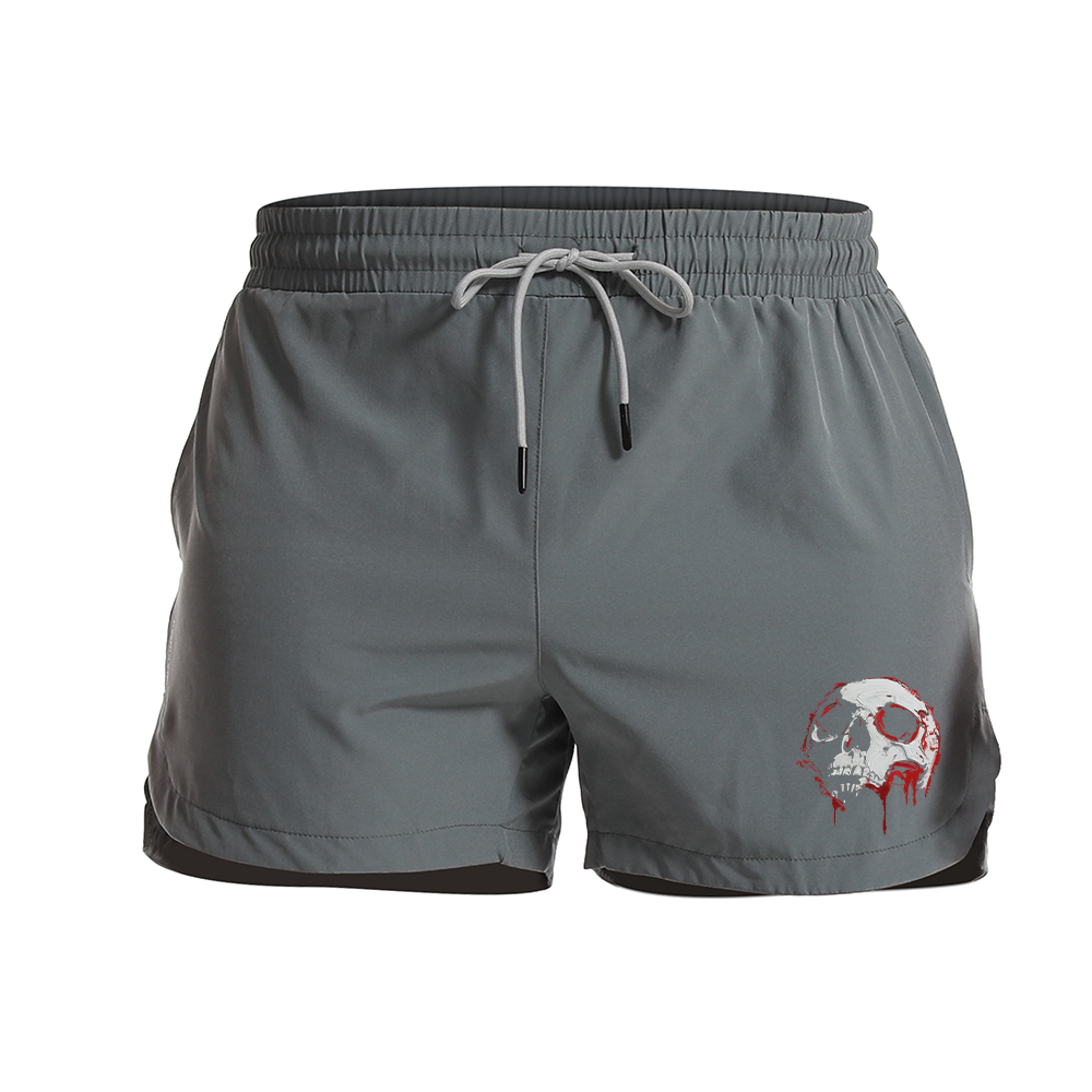 Bloody Skull Graphic Shorts