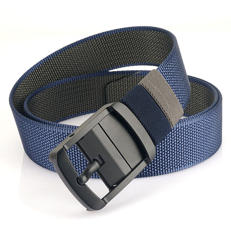 360° Rotating Buckle Reversible Nylon Belt