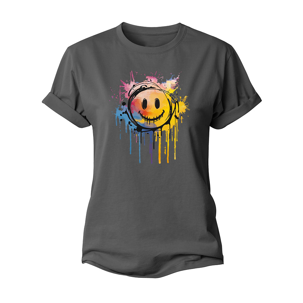 Gleeful Smiley Women's Cotton T-Shirt