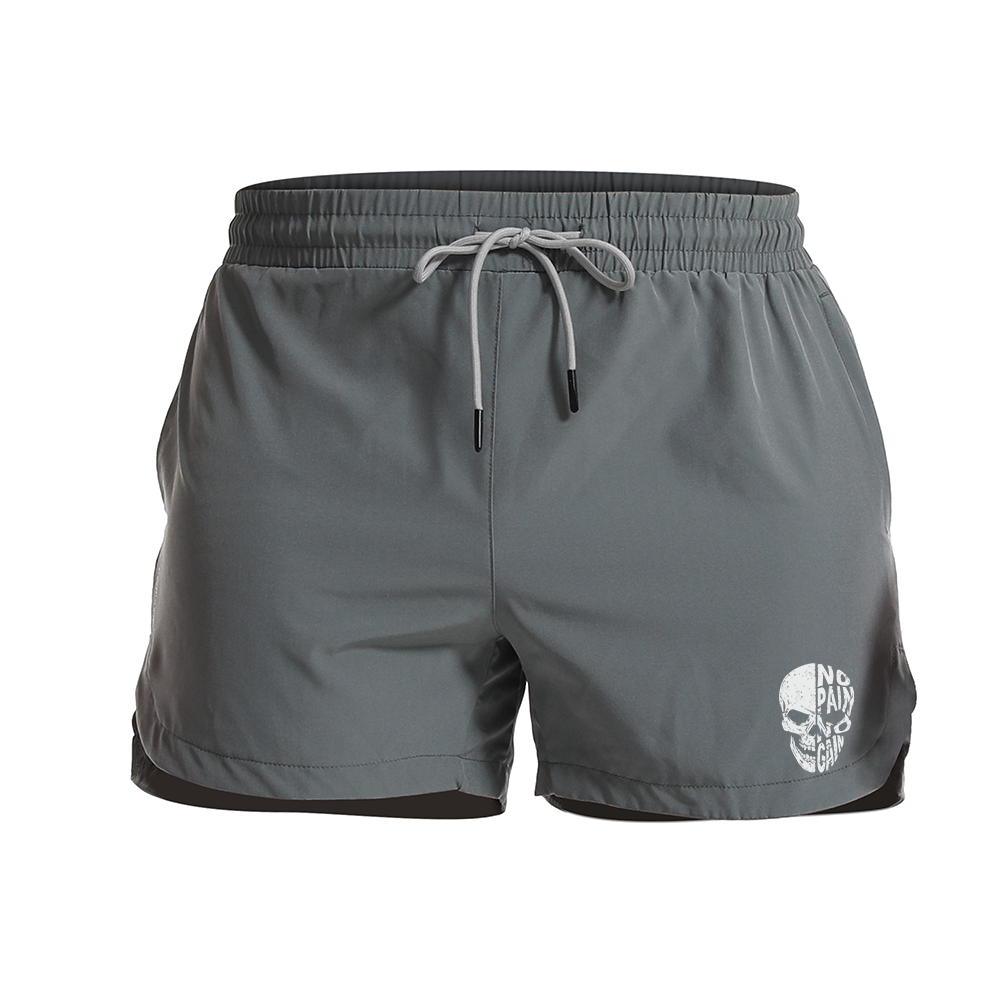 Alphabet Skull Graphic Shorts