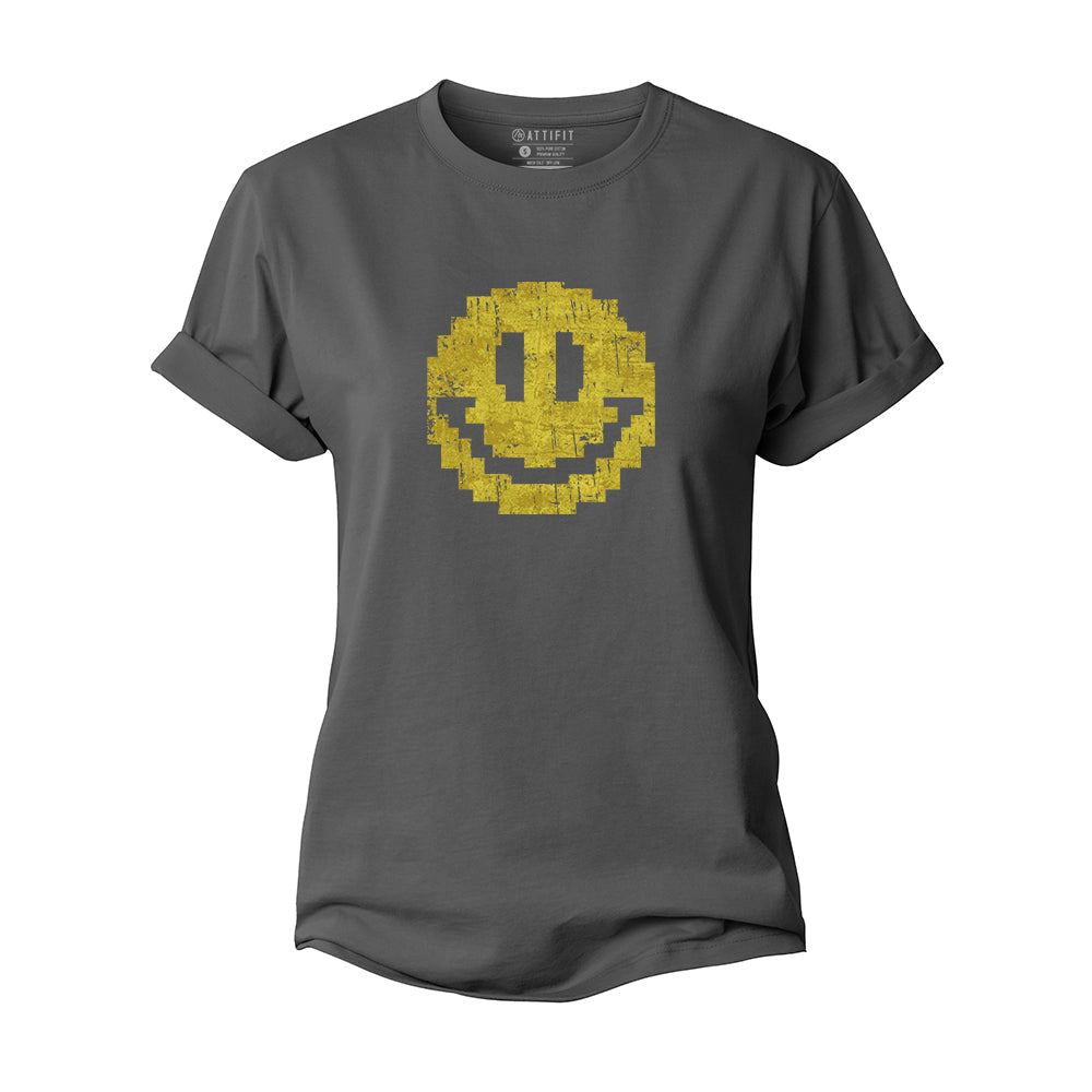 Smiley Pixel Women's Cotton T-Shirt