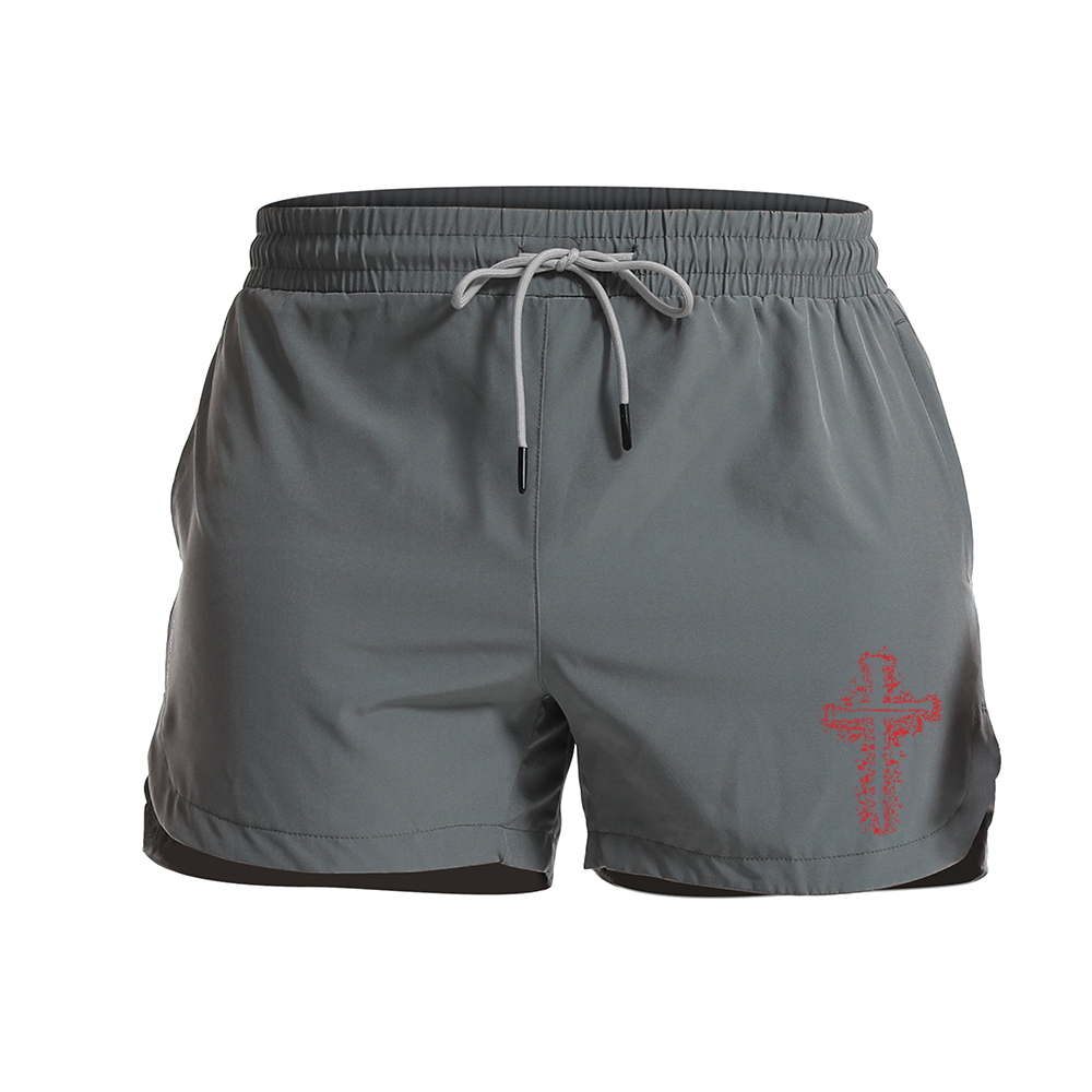 Red Cross Graphic Shorts