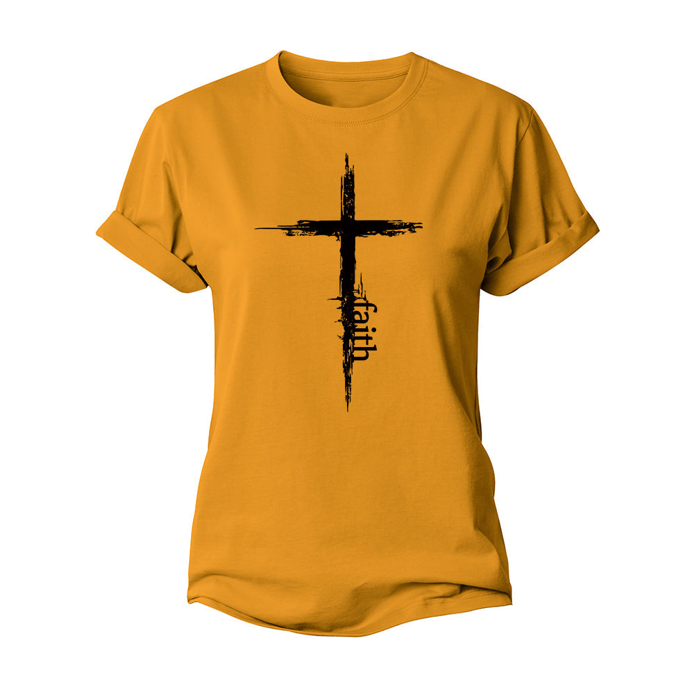 Faith Cross Women's Cotton T-Shirt