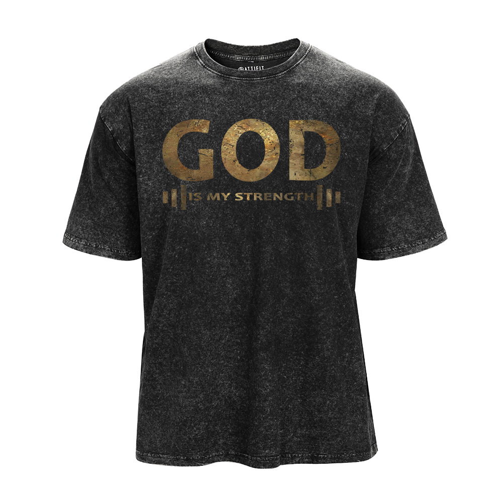 God Is My Strength Washed T-Shirt