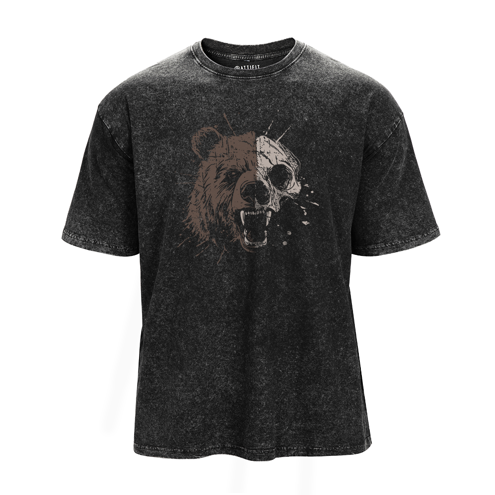 Bear Skull Washed T-Shirt