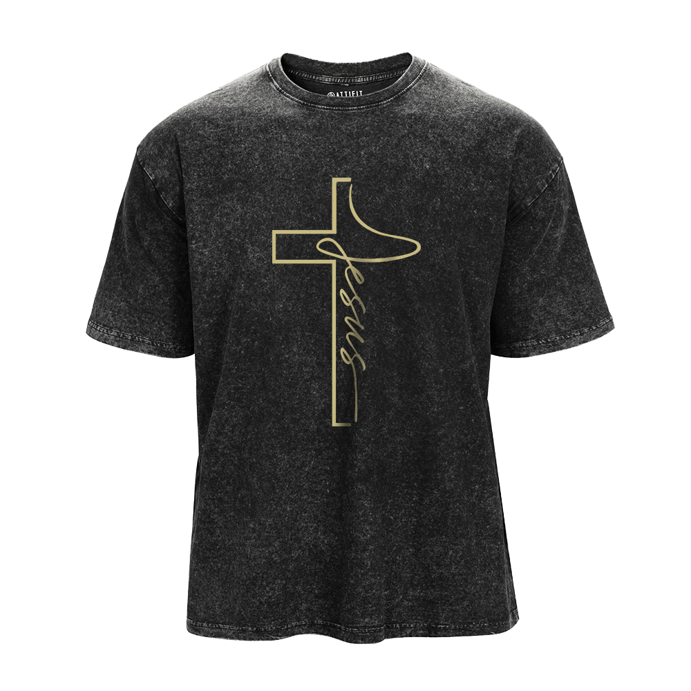 Jesus Cross Washed T-Shirt