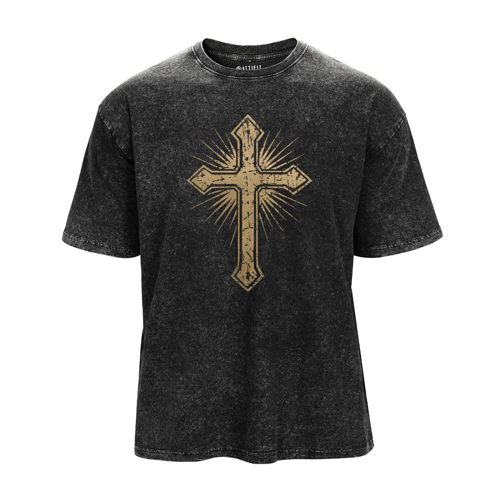 Golden Cross Washed T-Shirt