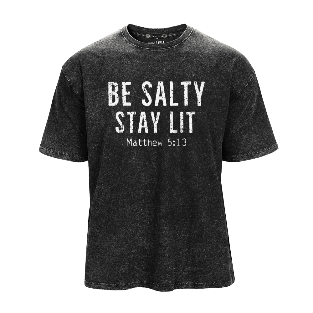 Be Salty Stay Lit Washed T-Shirt