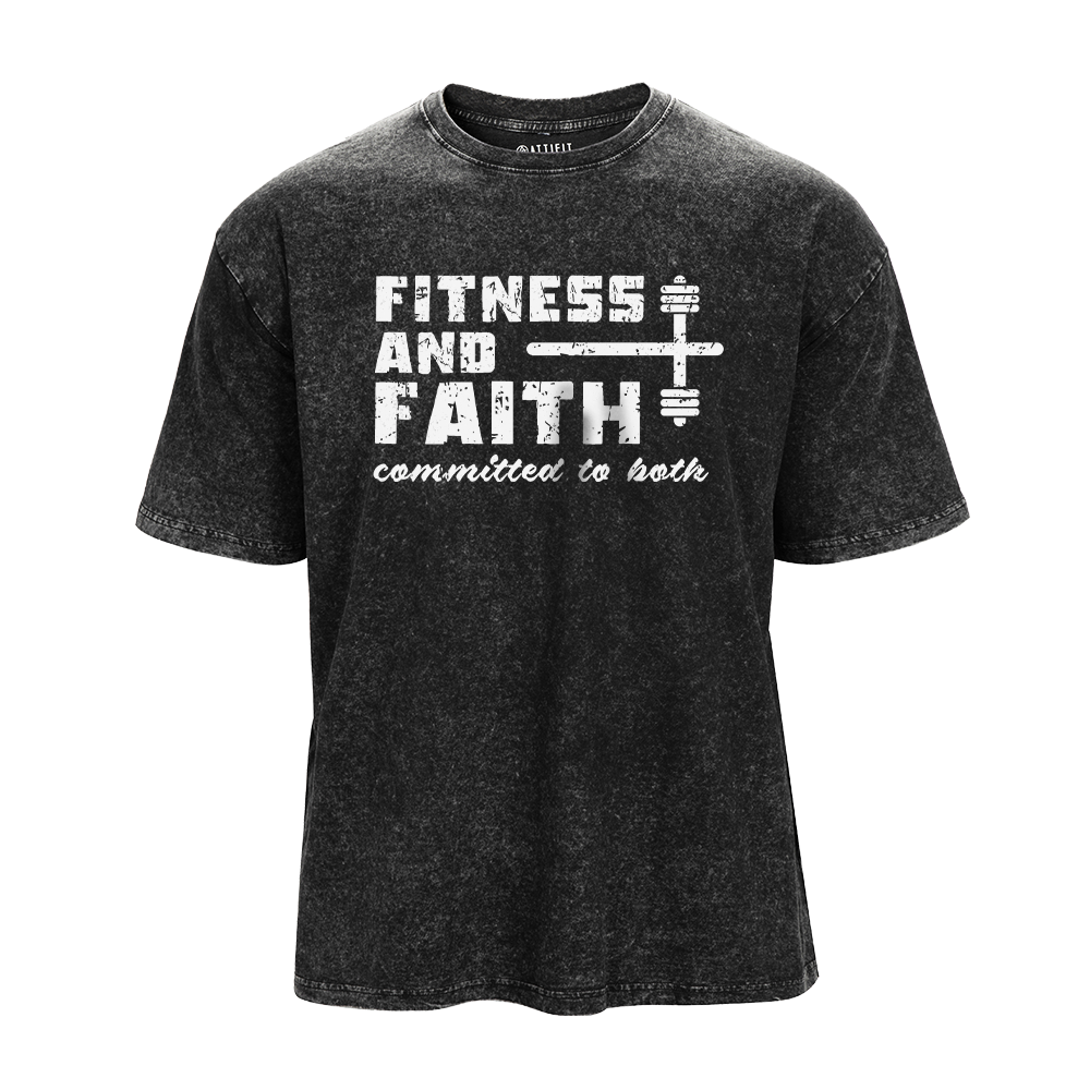 Fitness and Faith Washed T-Shirt