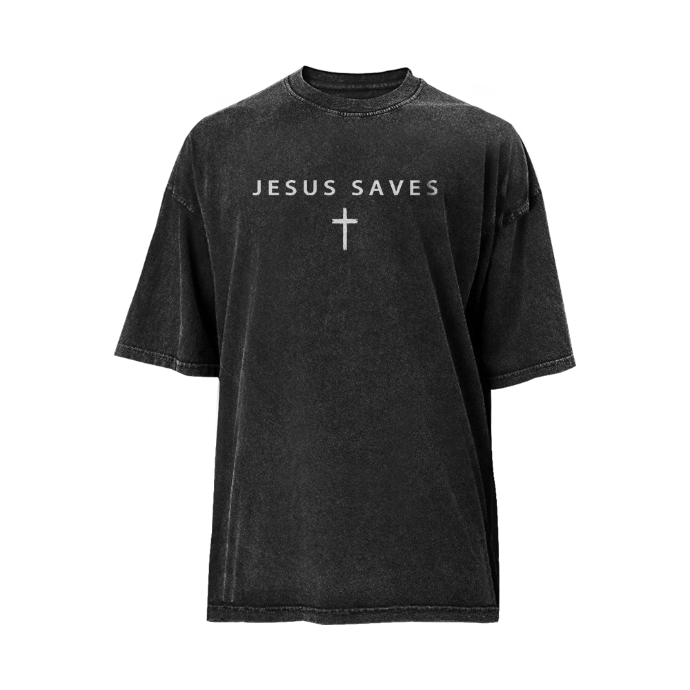 Jesus Saves Washed T-Shirt