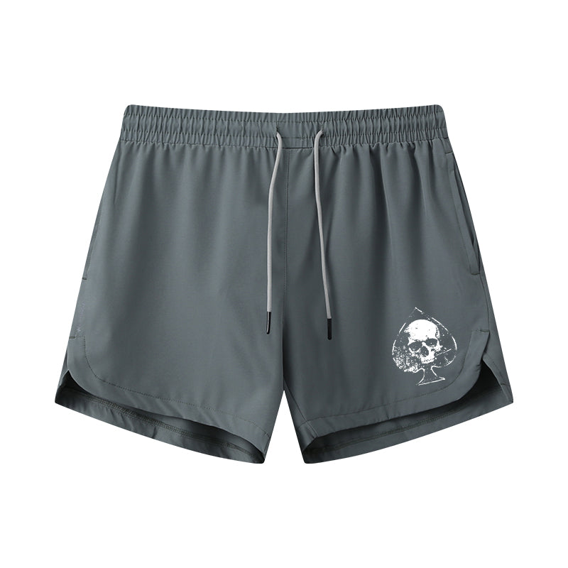 Spades Skull Graphic Shorts