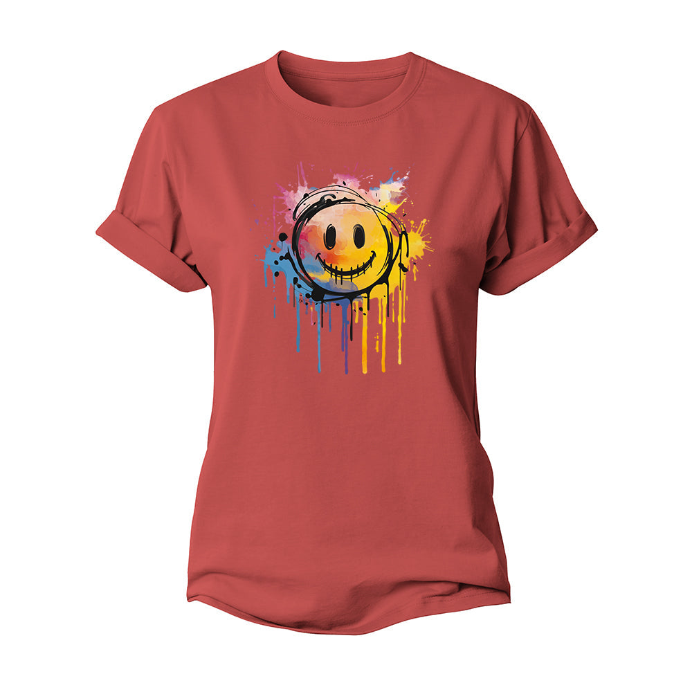 Gleeful Smiley Women's Cotton T-Shirt