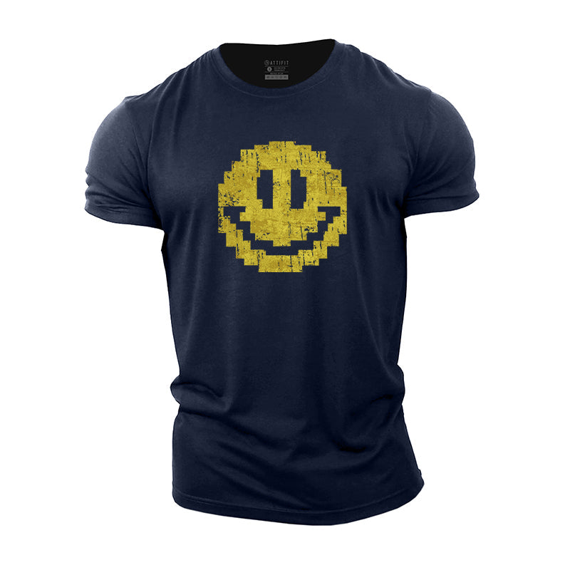 Smiley Pixel Cotton T-shirts