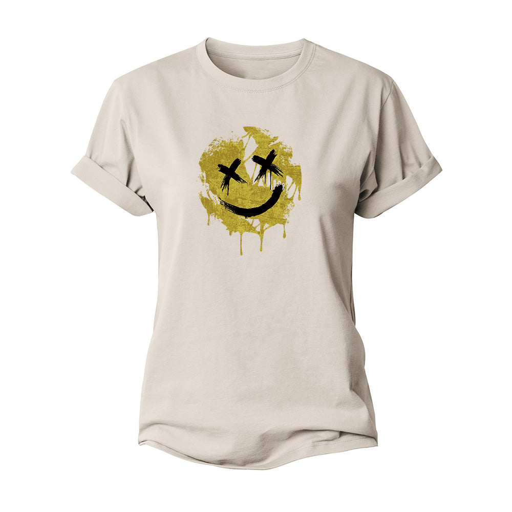 Crack Smiley Women's Cotton T-Shirt