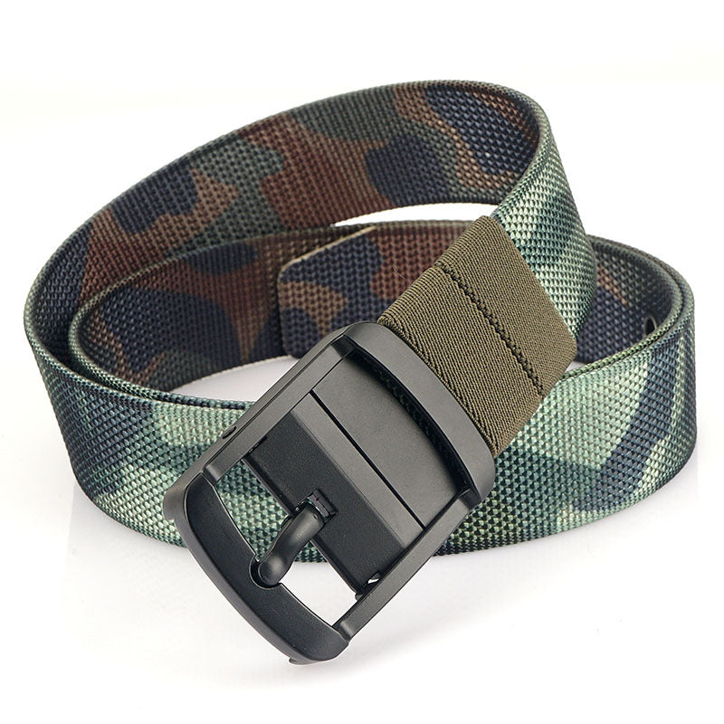 360° Rotating Buckle Reversible Nylon Belt