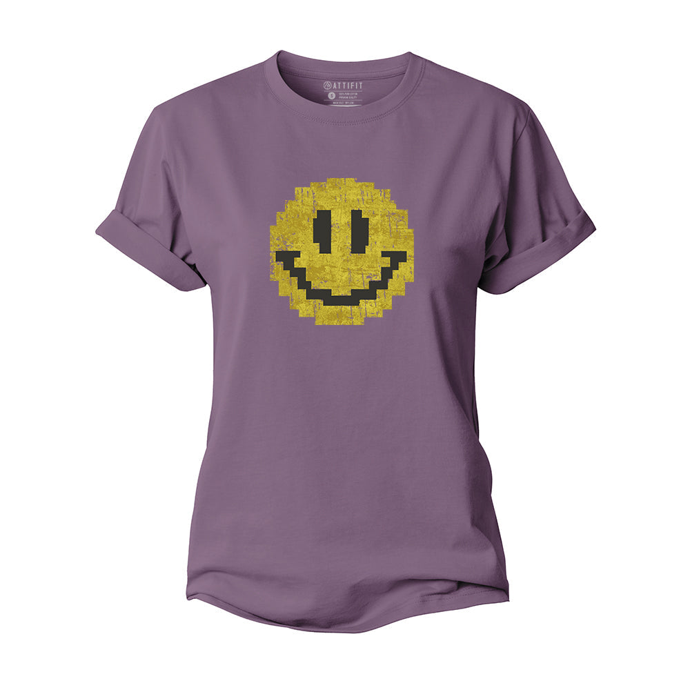 Smiley Pixel Women's Cotton T-Shirt