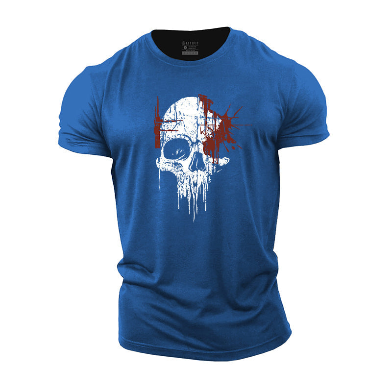 Dripping Skull Cotton T-Shirt