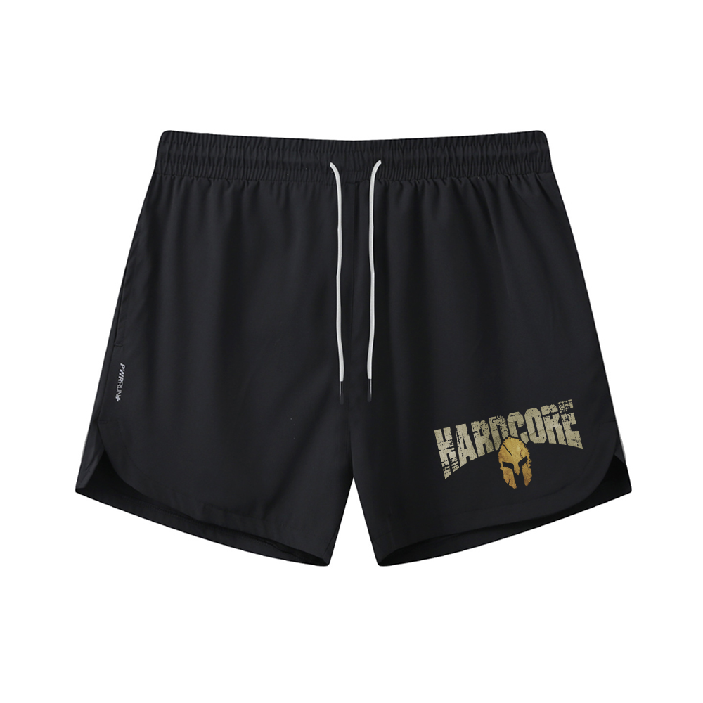 Hardcore Spartan Helmet Graphic Shorts