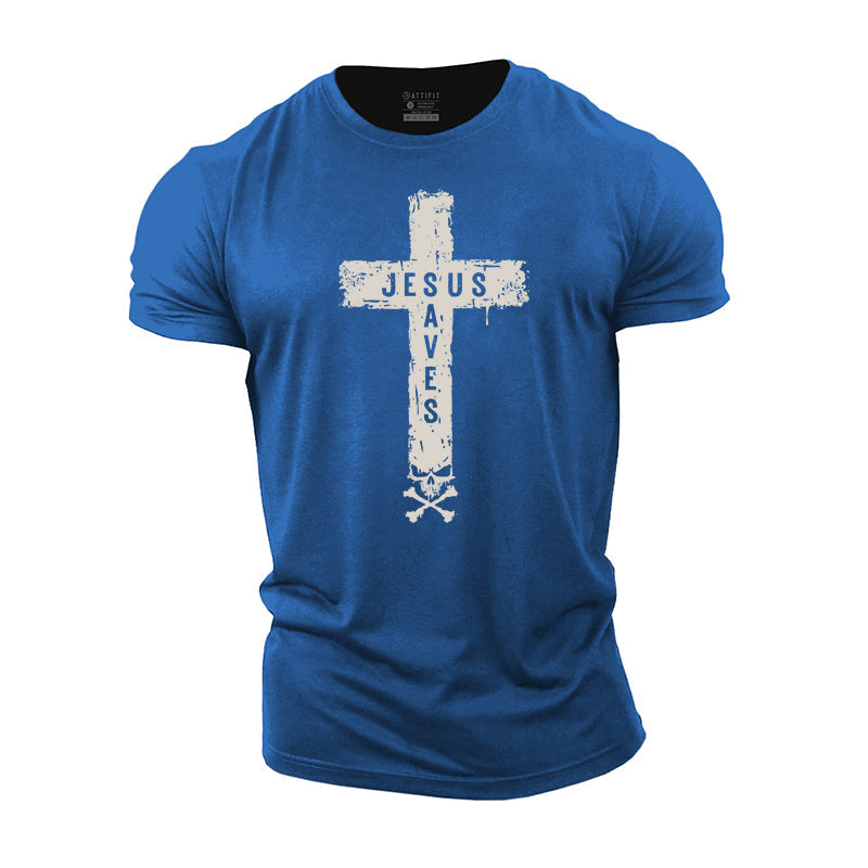 Jesus Saves Graphic Cotton T-Shirt