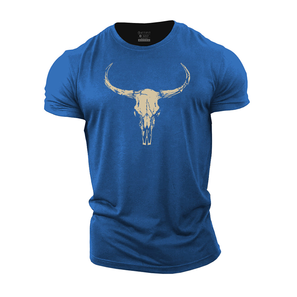 Bull Skull Cotton T-Shirt