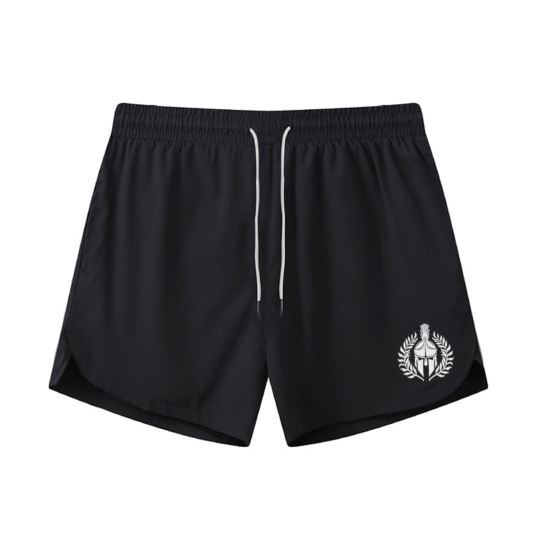 Spartan Helmet Print Shorts