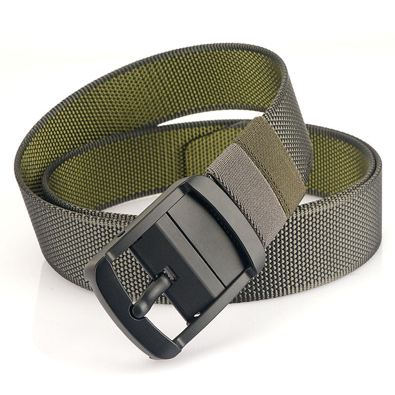 360° Rotating Buckle Reversible Nylon Belt